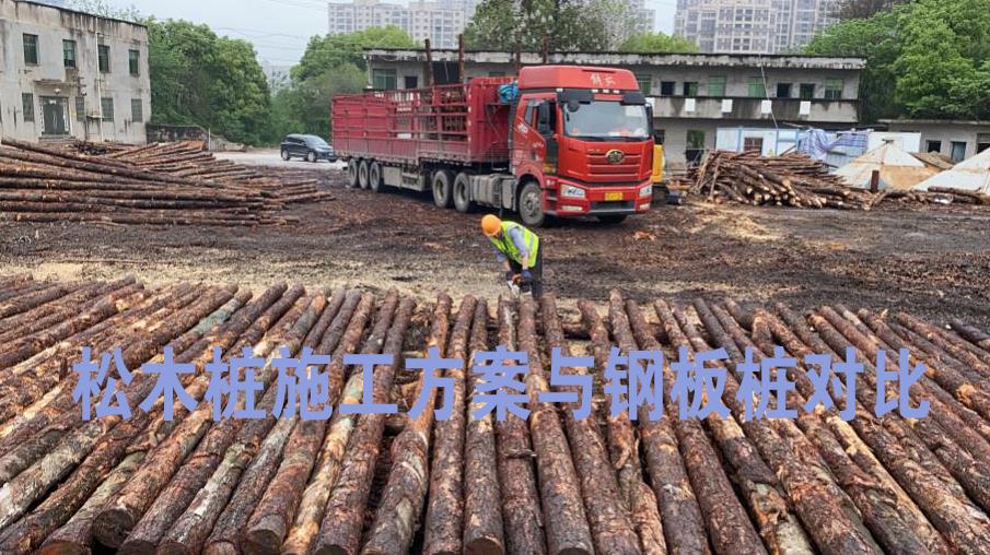 <a href=http://m.zhengjukeji.com/ target=_blank class=infotextkey>松木樁</a>施工方案與鋼板樁對比